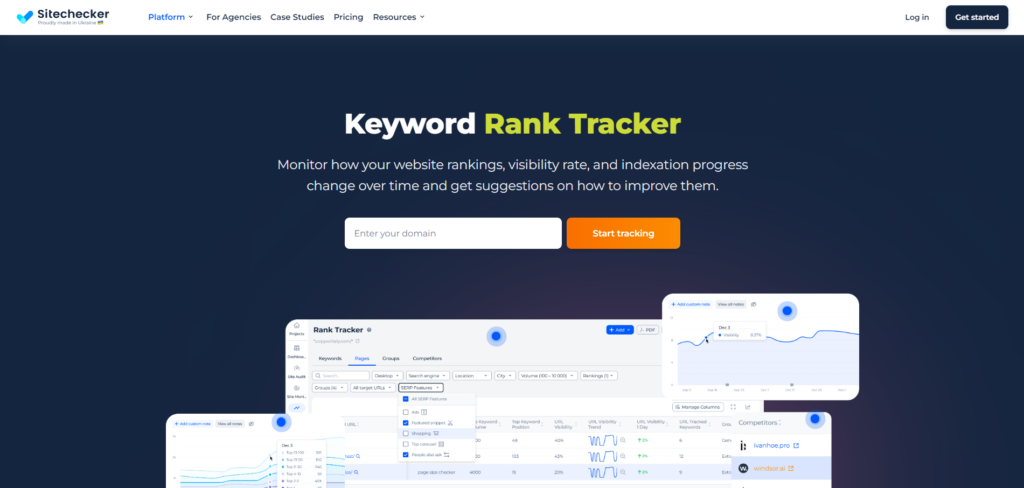 Sitechecker.pro Rank Tracker Tool